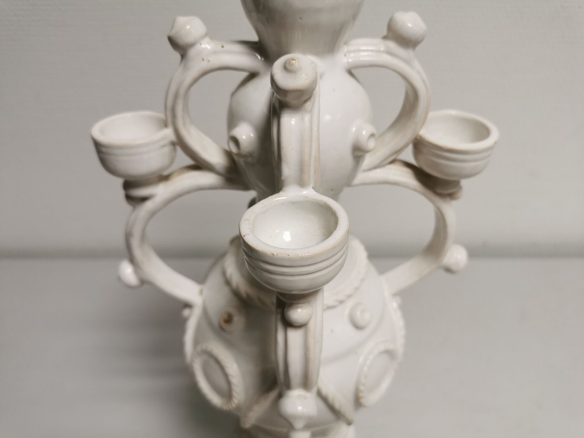 Vase gargoulette candle holder Emile Tessier Malicorne rooster