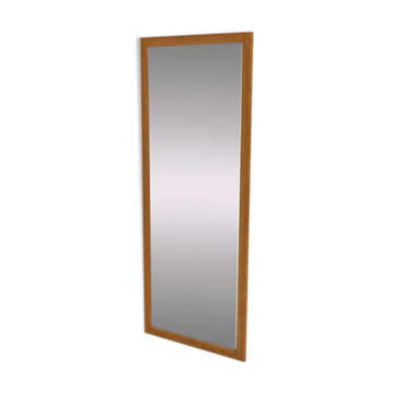 Scandinavian oak mirror, Sweden 1960, 127x49cm
