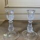 Set of two Arques crystal candle holders