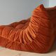 3-seater Togo dark amber velvet sofa designed by Michel Ducaroy 1973