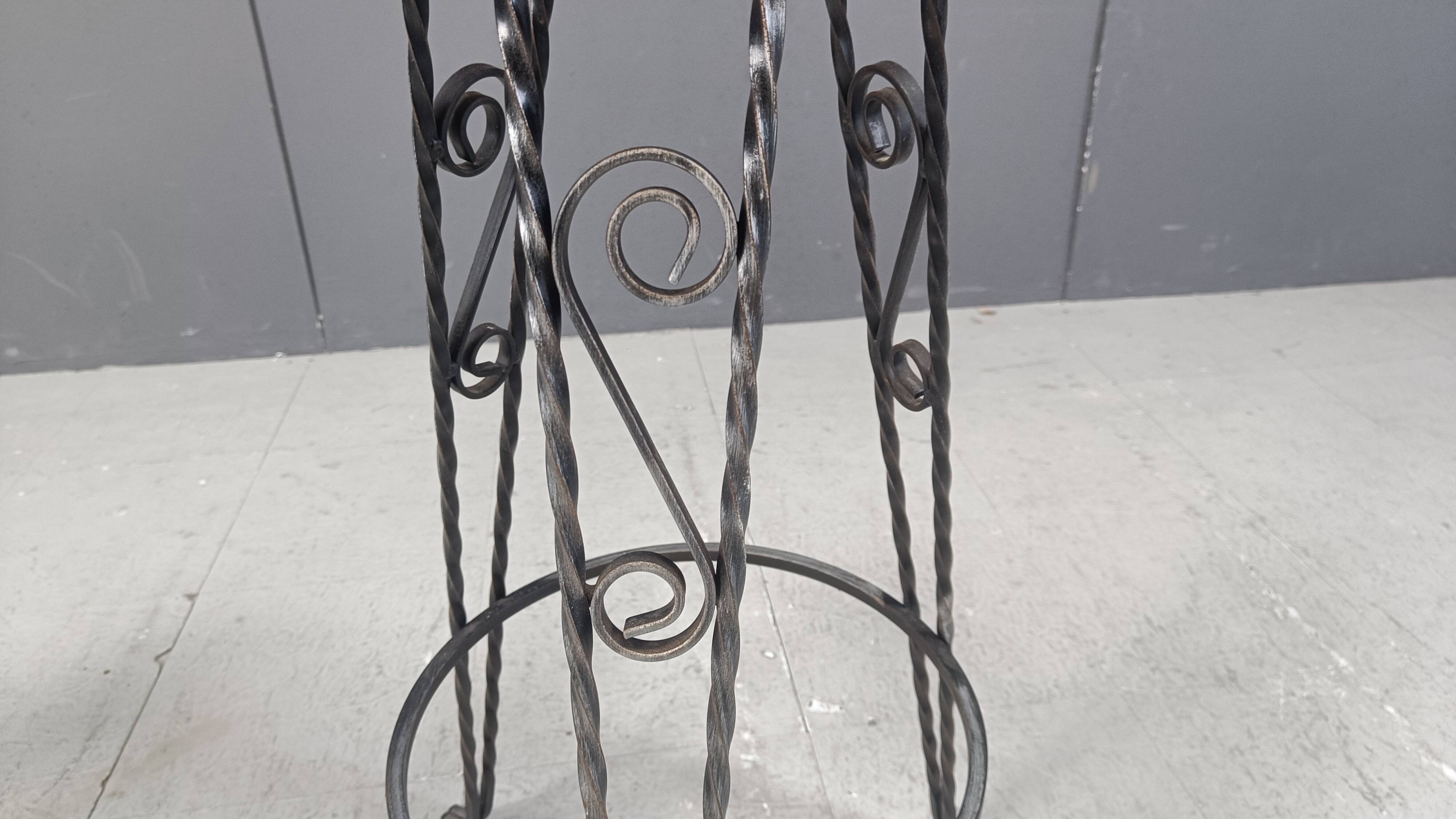 Vintage spanish wrought iron bar stools, 1960s - set of 6