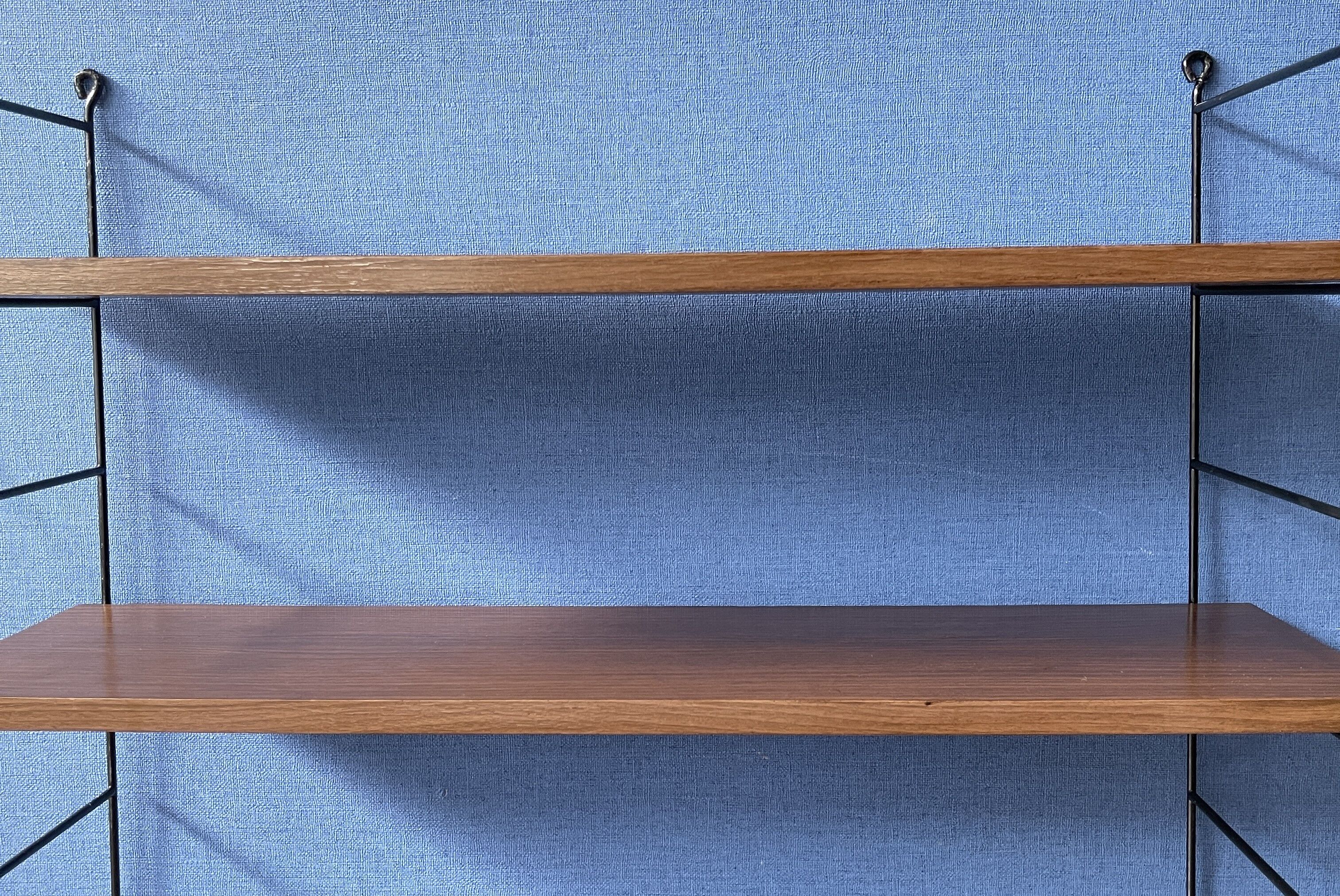 3 teak wall shelves, Nils Strinning 75 cm