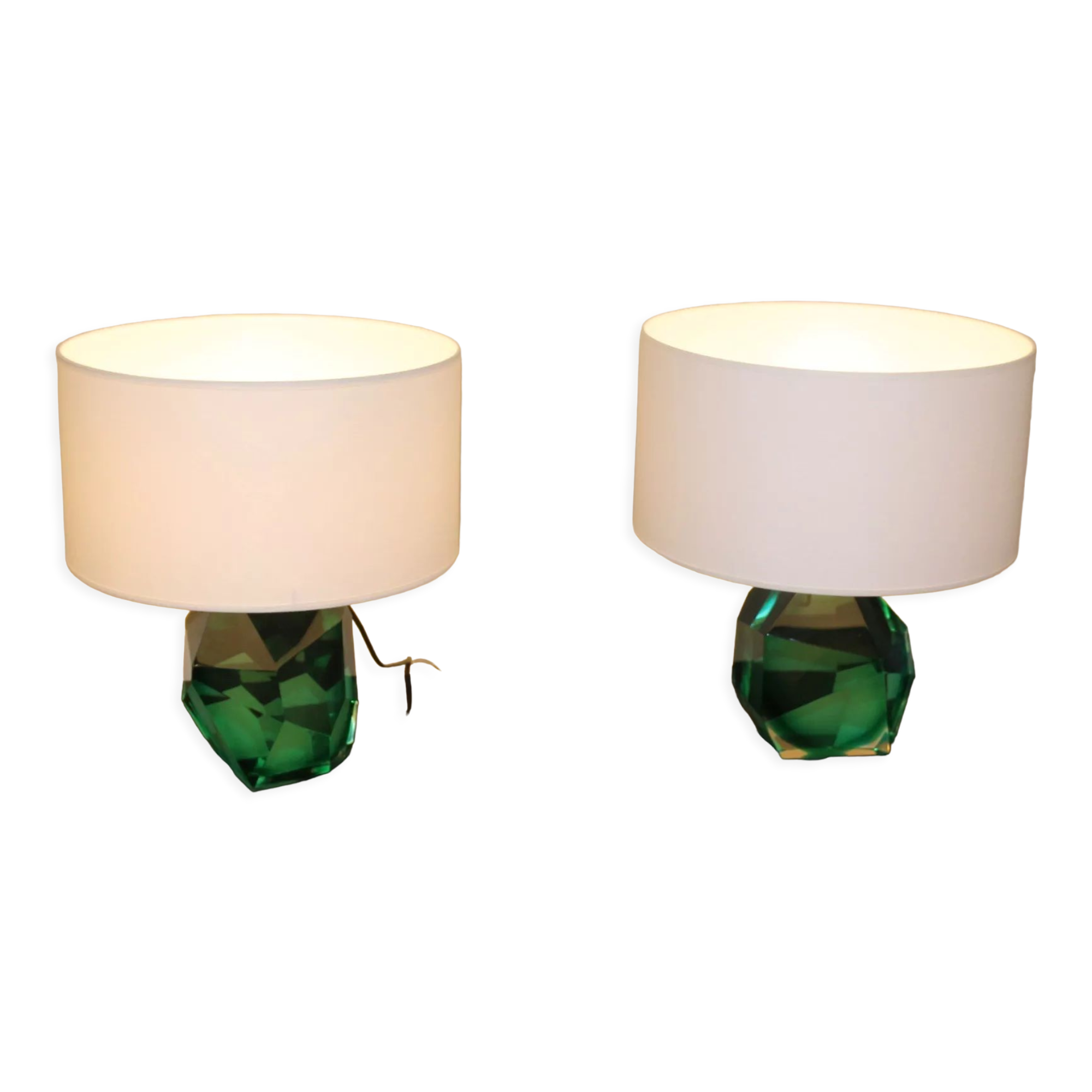Pair of murano lamps, XX th