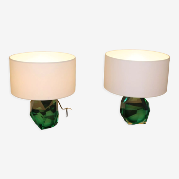 Pair of murano lamps, XX th