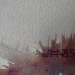 Watercolor Talmont, the fishing huts and the church