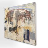 Set of 2 abstract paintings titled “Fyrhat” by the Belgian Artist Nico de G