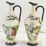 Pair of pitcher / decanter Signed GAITAUD Grés Basque 50s
