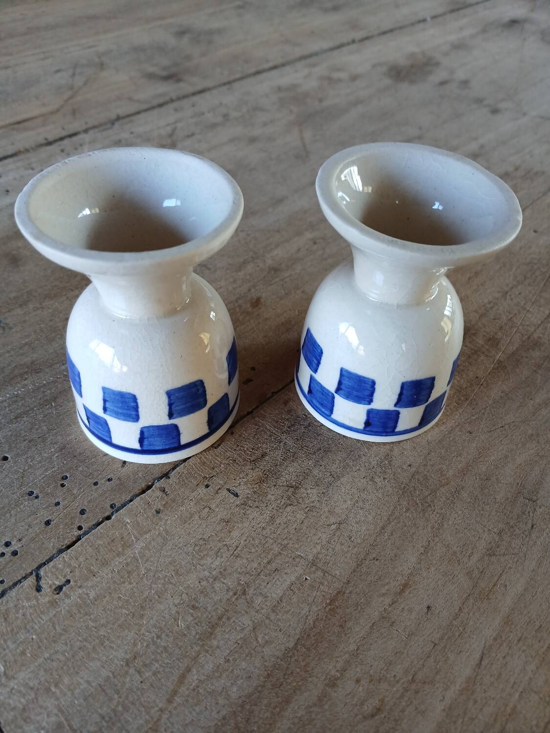 2 old egg cups
