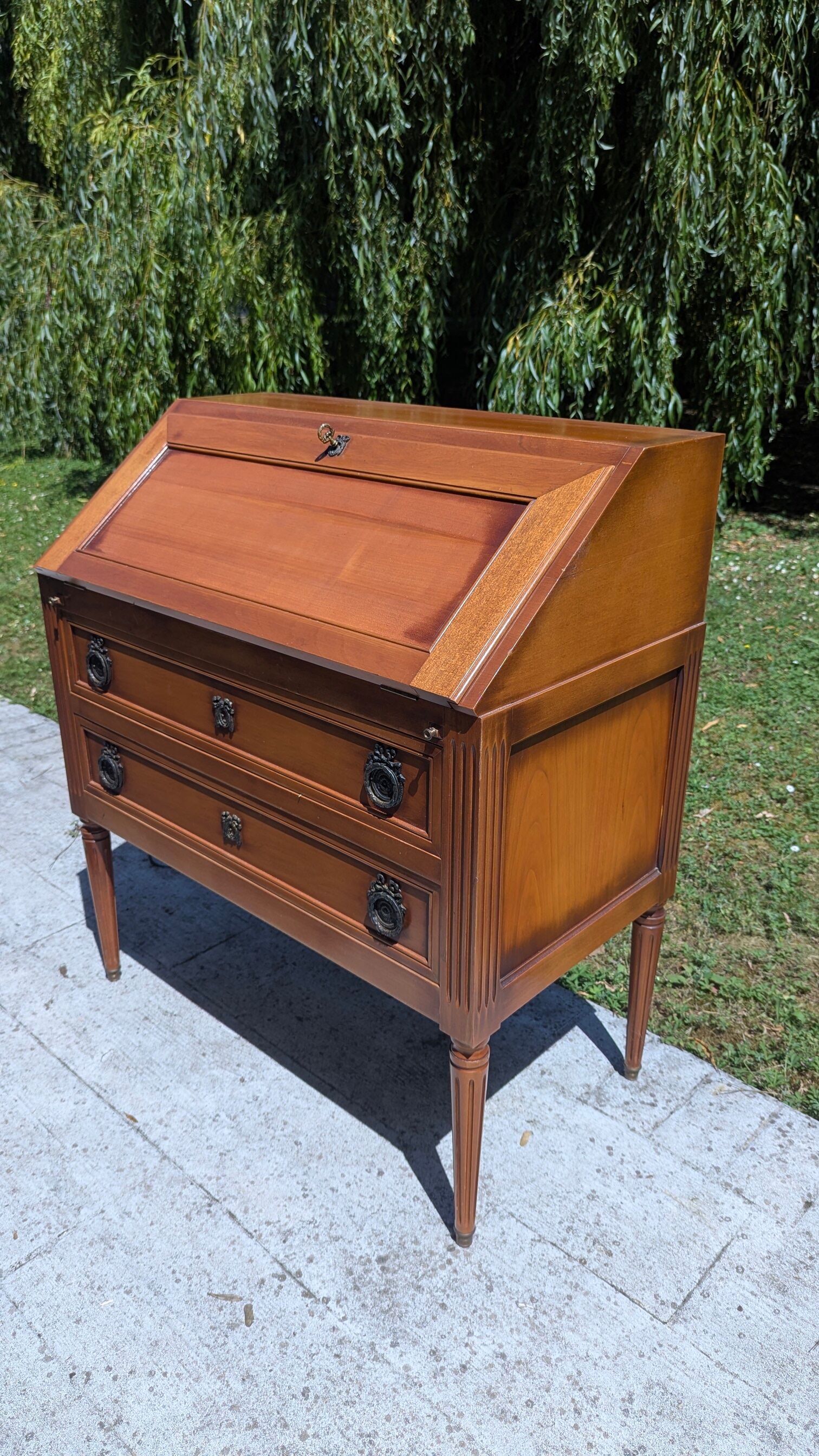 Slope secretary / Louis XVI style desk in wood – Very good condition