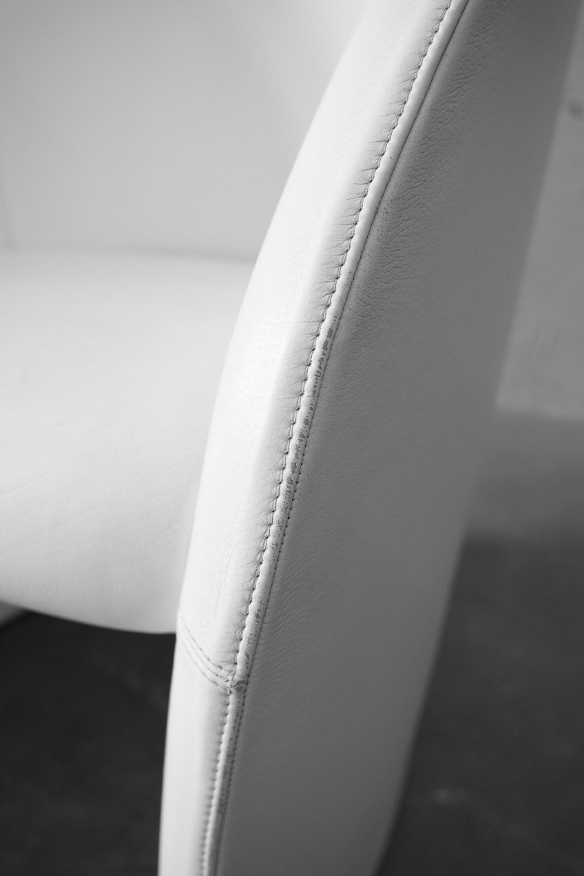 Intervista Leather Armchair by Massimo and Lella Vignelli for Poltrona Frau, 1989.