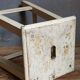 Wooden workshop stool with old patina