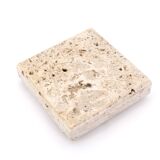 Square travertine ashtray, 1970s