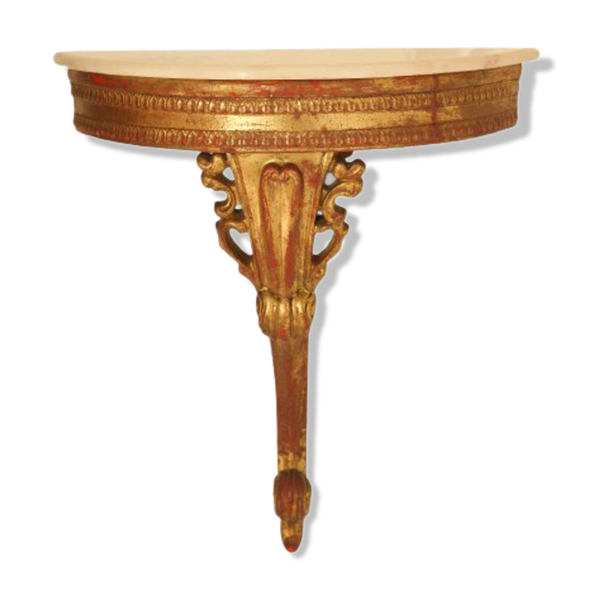 Console murale style antique Italie bois doré — Beyit