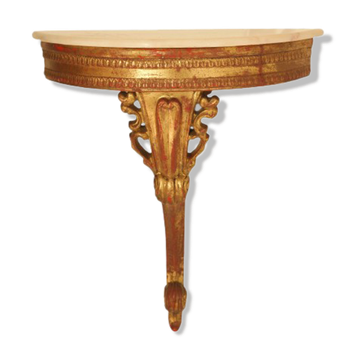 Console murale style antique Italie bois doré