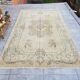 Beige Antique Oushak Area Rug sku v786