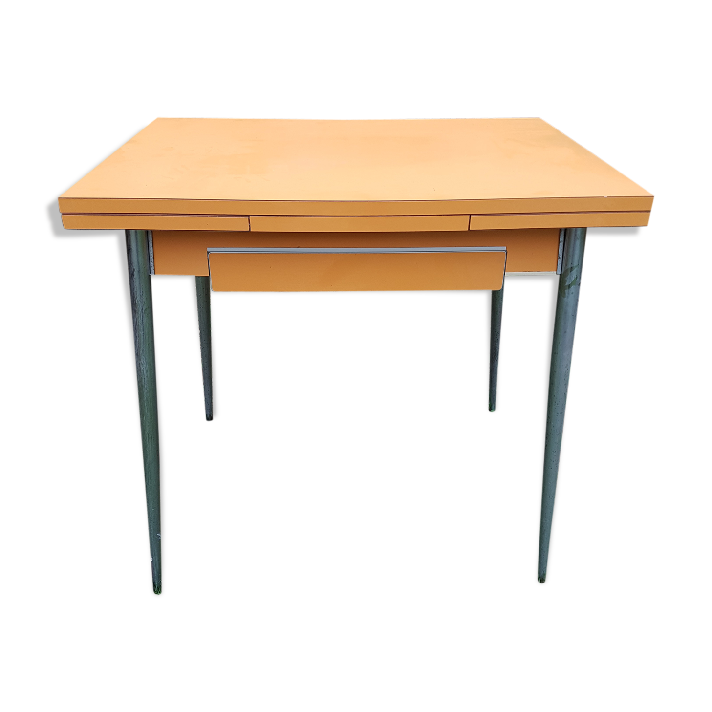 Table orange formica, 2 extensions