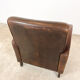 Vintage Sheep leather wagon wheel clubchair Holten