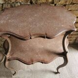 Table gueridon double plateau