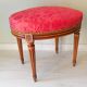 Louis XVI style stool in solid cherry wood