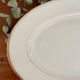 Plat ovale doré et blanc