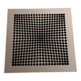 Vasarely silkscreen print - "Deep Kinetics" - 3D Illusion & Black and White