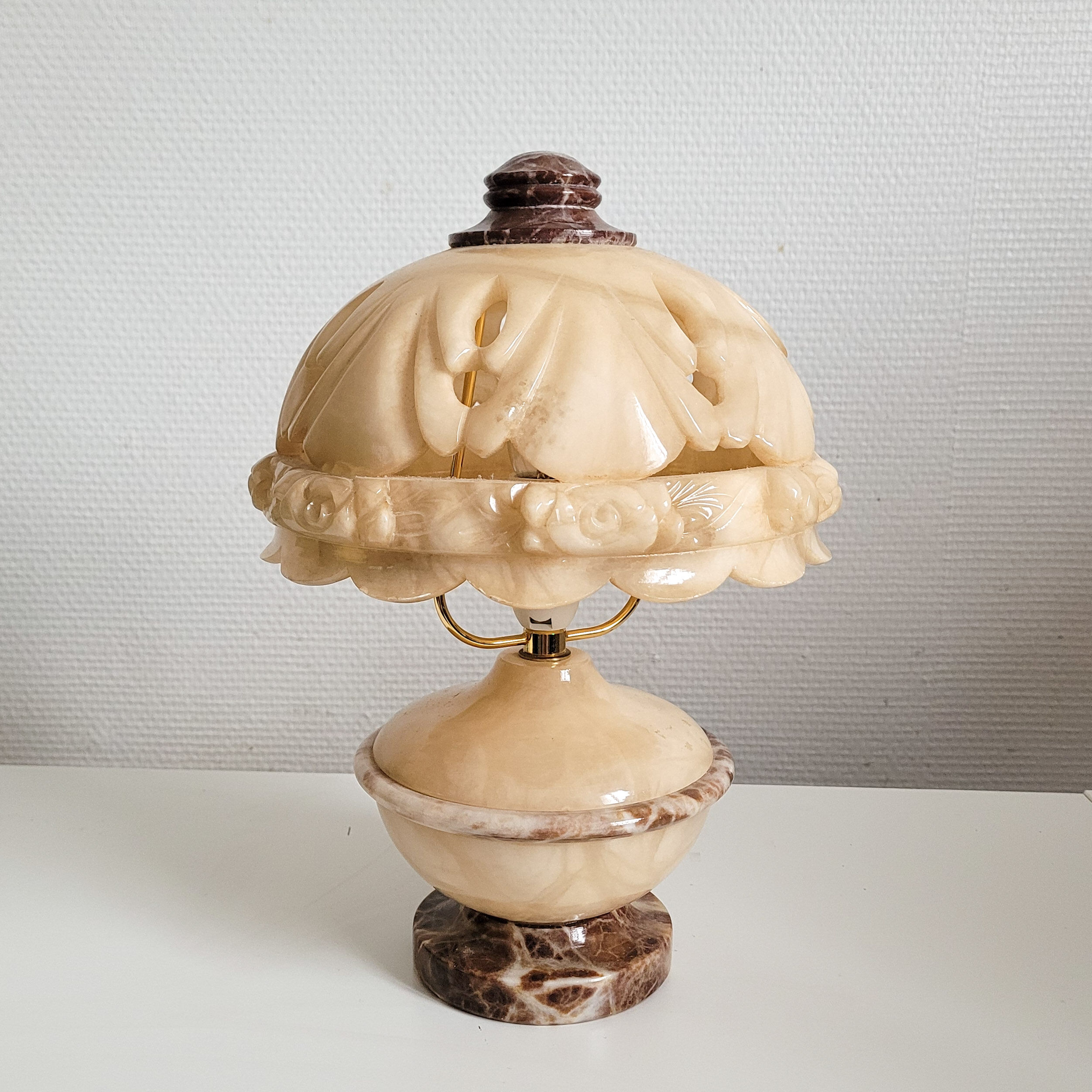 Vintage marble and alabaster lamp