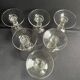 6 large blown and cut glasses from the 19th century