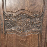 Bonnetière normande sculptée en chêne massif