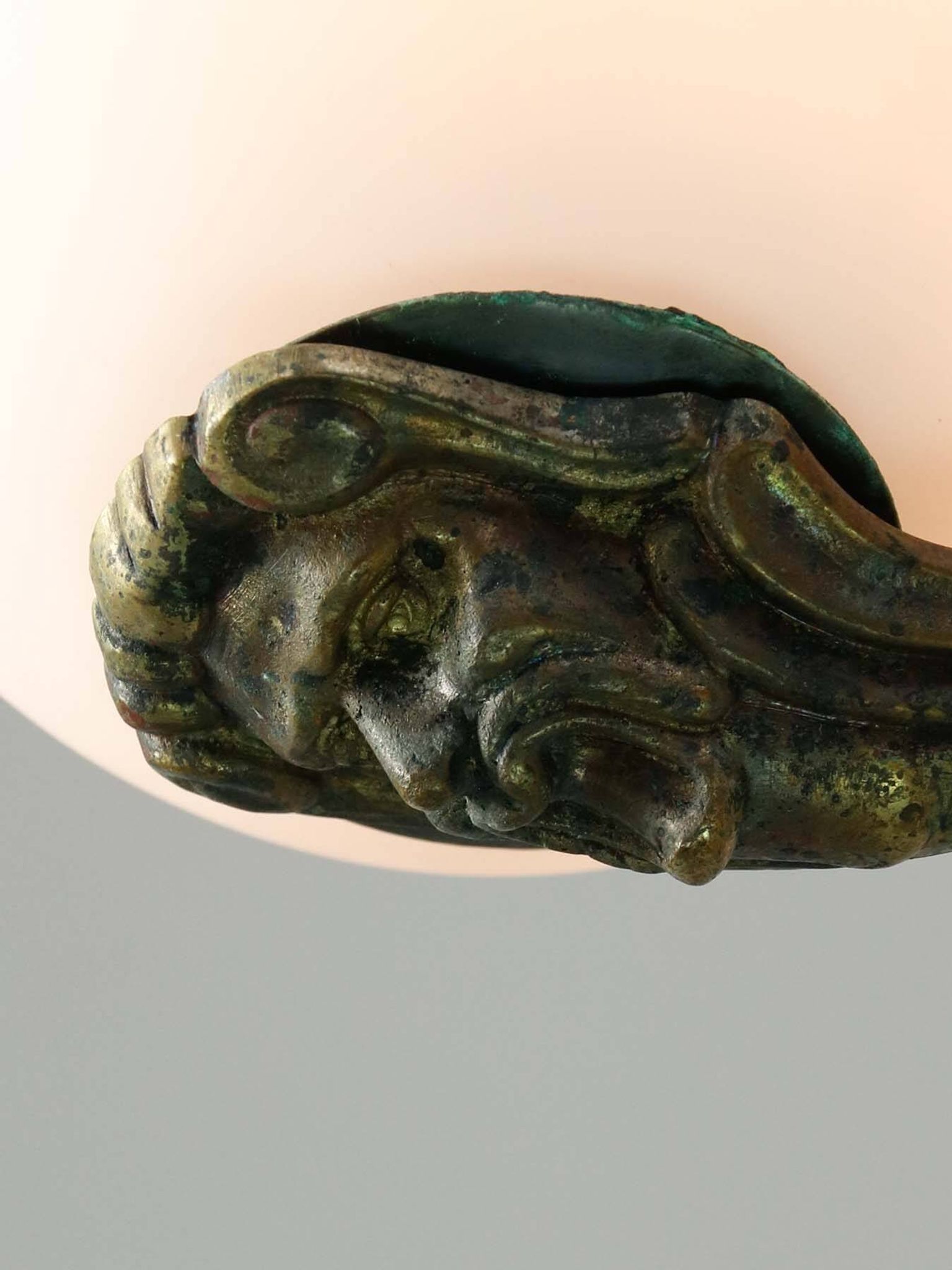 Chandelier figural en laiton Art Déco français, 1930