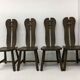 Set of 4 Belgian Brutalist Dining Chairs from De Puydt, 1970’s