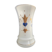 Vase napoleon iii opalescent white opaline
