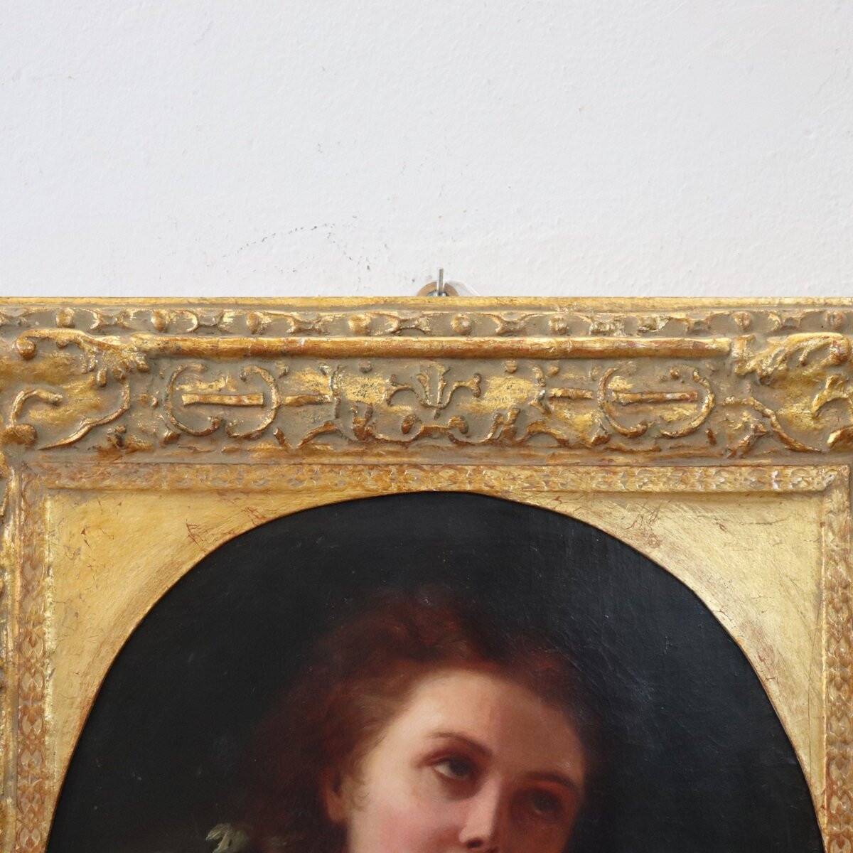 Mythological Figure Of Maenad, Oil Painting On Canvas, Italy 19th Century