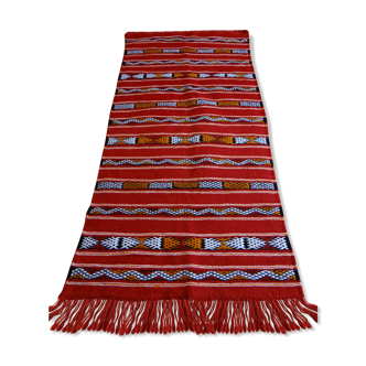 Original Middle Atlas Morocco - 165 natural dye Kilim rug x 65 cm