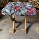 Pair of poly comfort armchairs and 1 footrest