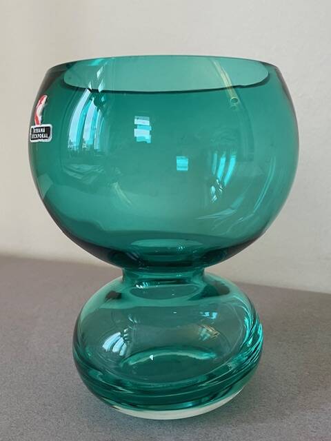Ikebana Steckpokal vase, Ingrid glas, 1970s