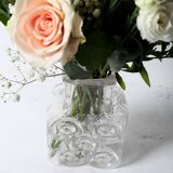 Pressed Glass Vase On The Rocks by Heiner Düsterhaus / Walther Glas / 1972