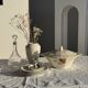 Antique Sarreguemines soup tureen with lid, rose pattern, D33 H28.