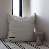 Hand-woven handmade pouf cover made from recycled cotton