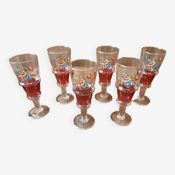 Set of 6 original liquor glasses