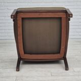1970s, Scandinavian armchair, original condition,reen furniture leather, solid teak wood.