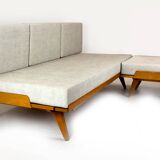Restored Vintage Modular Corner Sofa Bed with Ottoman, 1960s