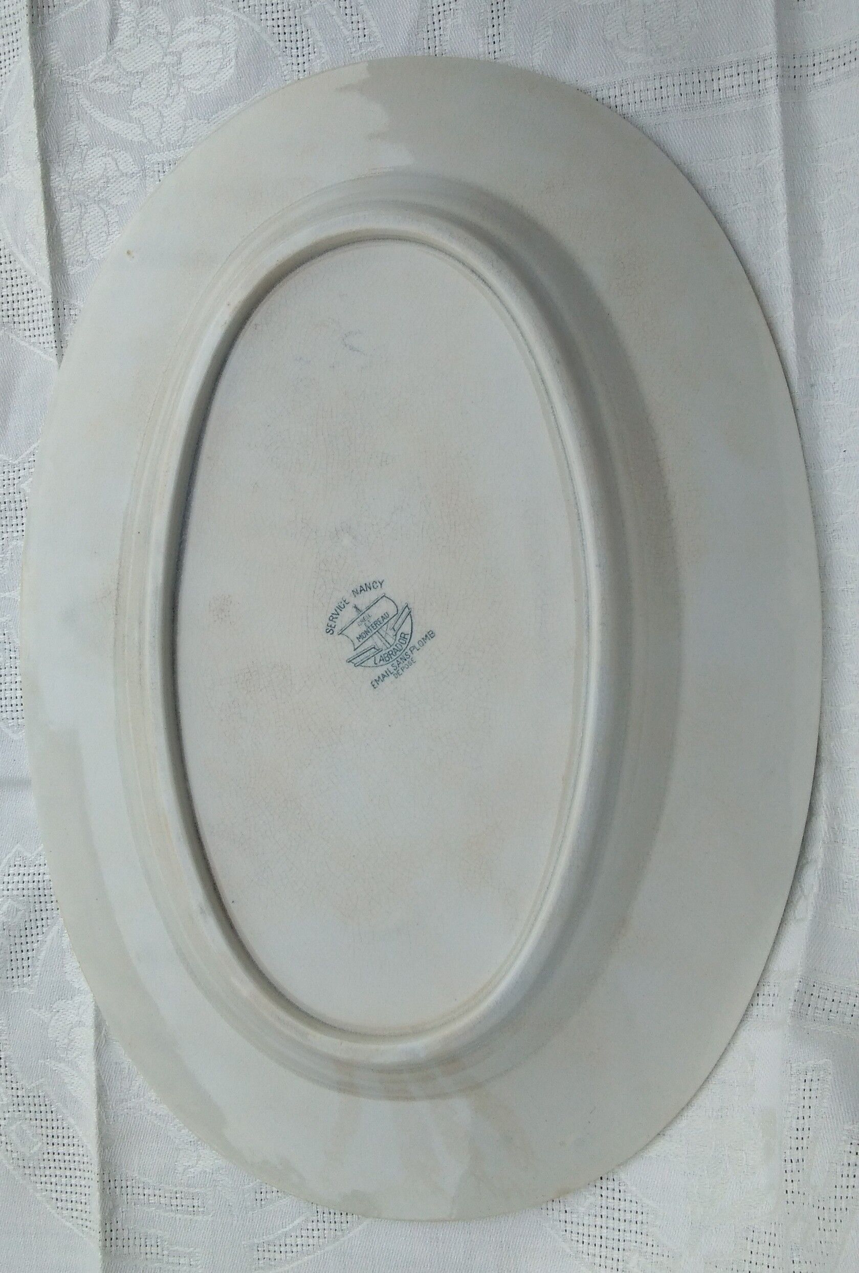 Creil and Monterau Oval Plate - Nancy Service