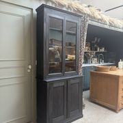 Buffet deux corps ancien noir (rénové)
