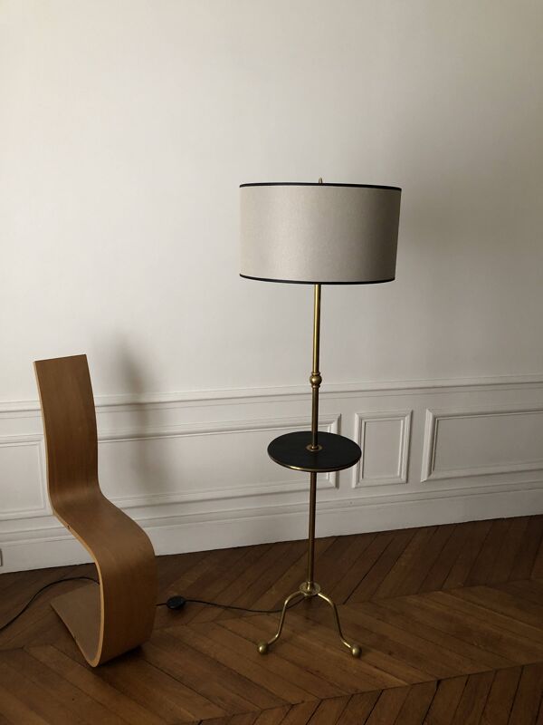 Lampadaire tablette tripode monte baisse tripode avec tablette 1960