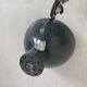 Vintage 1950s green lacquered sheet metal workshop wall light with accordion arm.