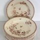 11 deep plates Terre De Fer Gien model Mai circa 1900