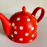 Ceramic theiere Jameson & Tailor red with white polka dots