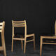 Vintage oak dining chairs in modern Scandinavian mid-century style by Sax Møbelfabrik, 1960s, set of 4.