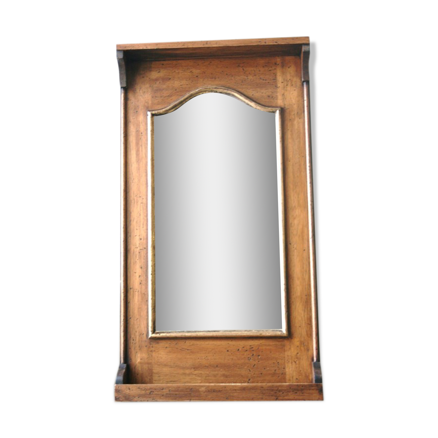 Wall trumeau mirror with shelf