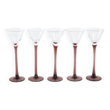 Set of five glasses, Danish design, 1970s, manufactured in Denmark